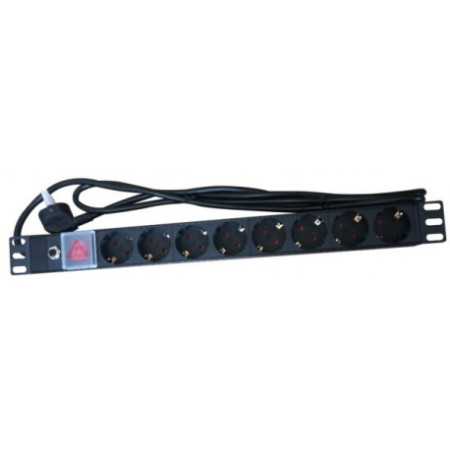 NaviaTec PDU (Power Distribution Unit) sa 8x Schuko priključaka, kabel Schuko, 19"