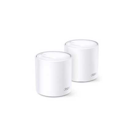 TP-Link AX1800 Deco X20 (2-pack), Dual-Band Mesh Wi-Fi 6, 574Mbps/1201Mbps (2.4GHz/5GHz), 802.11ax/ac/n/a/b/g, 2×G-LAN,