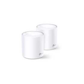 TP-Link AX5400 Deco X60 (2-pack), Dual-Band Mesh Wi-Fi 6, 574Mbps/2402Mbps (2.4GHz/5GHz), 802.11ax/ac/n/a/b/g, 2×G-LAN,