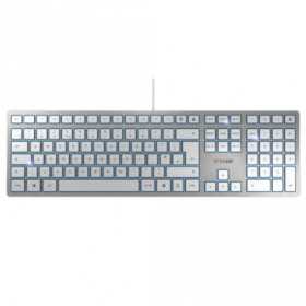 Tipkovnica Cherry KC 6000 Slim, srebrna, USB, UK SLO g.