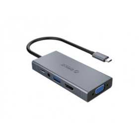 USB-C, 5 in 1, USB 3.0, HDMI, VGA, audio, PD 60W, ORICO MC-U501P