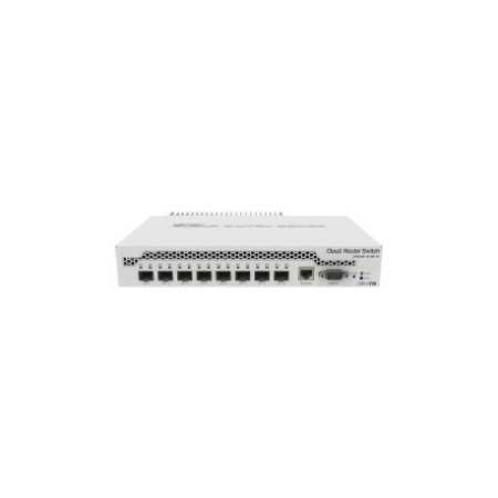 Mikrotik Cloud Router Switch CRS309-1G-8S+IN, Dual core 800MHz CPU, 512MB RAM, 1×GLAN, 8×SFP+ cages, RouterOS, L5 or Swi