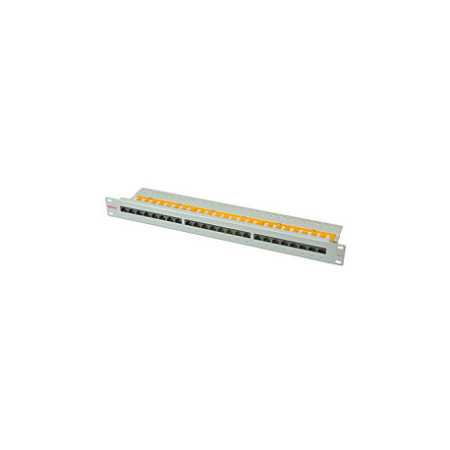 Roline Cat.6/ClassE 19" Patch Panel 24-porta UTP, svijetlo sivi