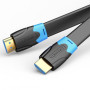 Vention Flat High Speed HDMI Cable 2M Black