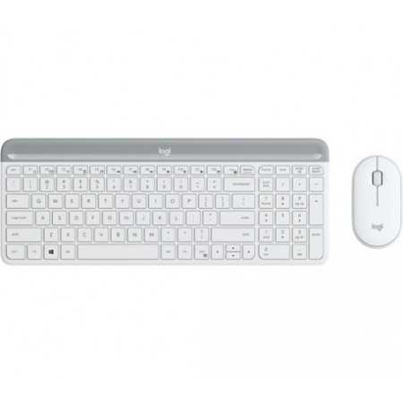 Logitech Slim Wireless Combo MK470, bela, SLO g.