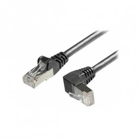 Transmedia Cat6A SFTP Patch Cable, RJ45 plug angled up, 0,5 m