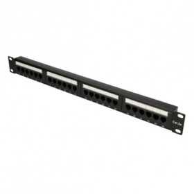 ExtraLink 24 Port CAT5E UTP Patch Panel V2 Black