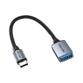 Vention USB 3.0 C Male to A Female OTG Cable 0.15M Gray Aluminum Alloy Type