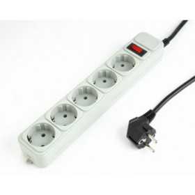 Gembird Surge protector, 5 sockets, 3m, grey