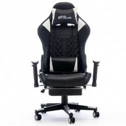 Gaming chair Bytezone CARBON, massage cushion / Bluetooth speakers (black)