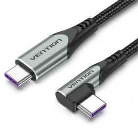 Vention USB 2.0 C Male Right Angle to C Male 5A Cable 1M Gray