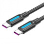 Vention USB 2.0 C Male to Male 5A Cable 1.5m, Black