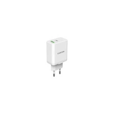 Canyon, PD 20W/QC3.0 18W WALL Charger with 1-USB A+ 1-USB-C   Input: 100V-240V, Output: 1 port charg