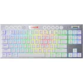 KEYBOARD - REDRAGON HORUS TKL K621W RGB WIRELESS/WIRED/BT WHITE MECHAN., RED SW