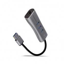 USB HUB AXAGON HMA-GL3AP 3x USB-A + GLAN + micro USB, 20cm