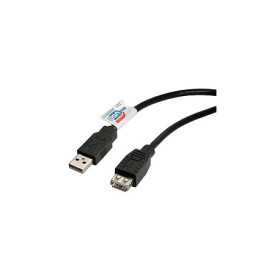 Roline USB2.0 kabel TIP A-A M/F 1.8m, crni (produžni)