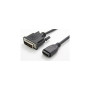 Roline VALUE adapter/kabel DVI-D (24+1) - HDMI, M/F, 0.15m