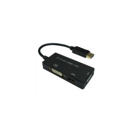 Roline VALUE adapter/kabel DisplayPort - VGA/DVI/HDMI, M/F, aktivni, 0.1m