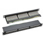 NaviaTec Cat6 Shielded 24-Port Patch Panel Black