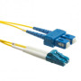 NFO Patch cord, LC UPC-SC UPC, Singlemode 9 125, G.657A2, Duplex, 1m