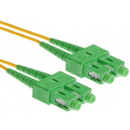 NFO Patch cord, SC APC-SC APC, Singlemode 9 125, G.657A1, Duplex, 20m