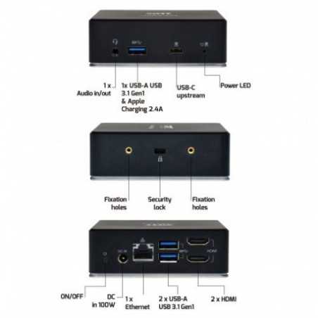 Port docking univerzalni office 2X2K USB-C&USB-A