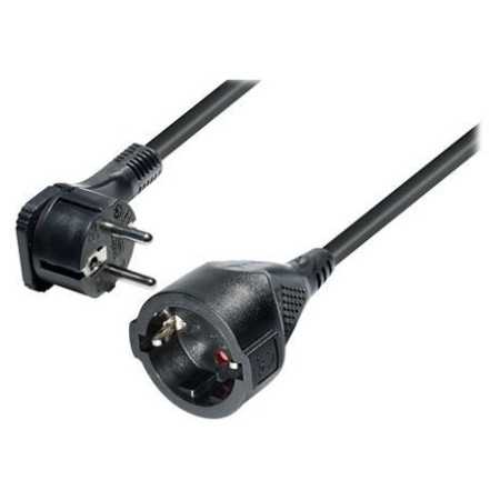 Transmedia CEE 7 7 flat plug - extension cable with angle plug, 10m