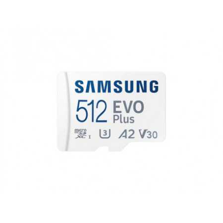 Samsung EVO Plus, micro SDXC, 512GB, U3, V30, A2, UHS-I