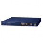 Planet 18-Port 16x 1GbE 802.3at PoE 2-Port 1000X SFP Gigabit Ethernet Unmanaged Switch (240W)