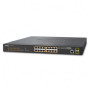 Planet 18-Port Managed Rackmount 802.3at Switch (16x RJ45 Gbe 30W port PoE (220W) 2x 100 1000X SFP