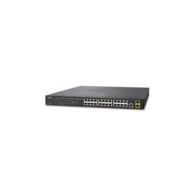 PLANET IPv4/IPv6, 24-Port 10/100/1000Base-T + 2-Port 100/1000MBPS SFP L2/L4 SNMP Manageable Gigabit Ethernet Switch