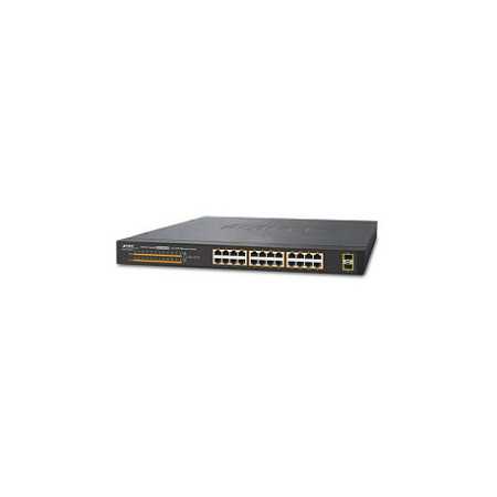 PLANET Gigabit PoE preklopnik 24-port 10/100/1000Mbps 802.3at + 2-port 1000X SFP (220W)