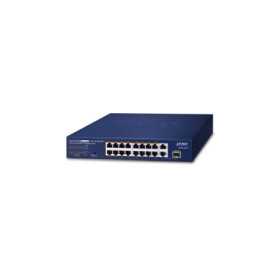 PLANET PoE preklopnik (Switch) 16-port 10/100Mbps + 2-porta 10/100/1000T + 1-port djeljivi 1000X SFP, rackmount kit