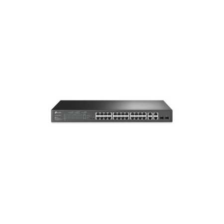 TP-Link Omada JetStream 24-Port PoE+ Smart preklopnik (Switch), 24×10/100M, 2×G-LAN, 2×G SFP, 1U 19" rackmount (250W)