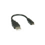 Roline USB2.0 kabel TIP A(M) na Micro B(M), 0.15m, crni