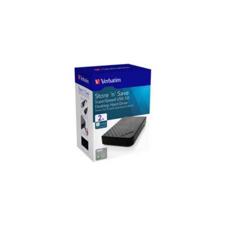 Verbatim 3.5" Store'n Save 2TB vanjski HDD, USB3.0 Gen2, crni