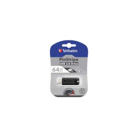 Verbatim PinStripe 64GB USB3.2 Gen1, crni