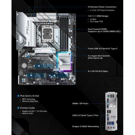 ASROCK Z790 PRO RS Socket 1700 ATX DDR5