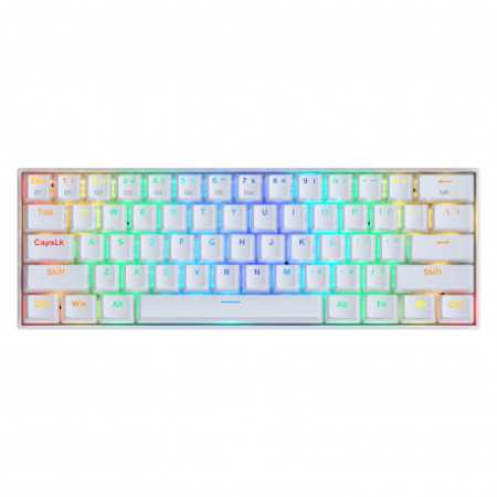 KEYBOARD - REDRAGON DRACONIC K530RGB PRO BT/WIRED MECHANICAL WHITE BROWN SWITCH